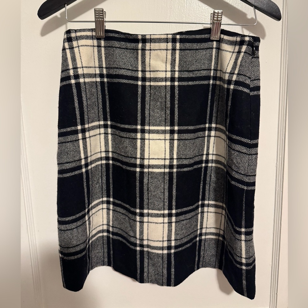 Plaid Black and White Skirt